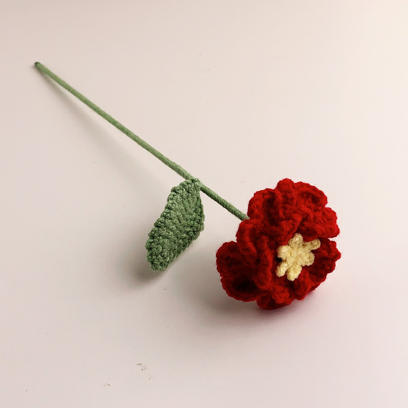 Ramo de Flores de ganchillo , Flores tejidas a mano, Flores Tejidas A Crochet, decoración del hogar para boda, flor Artificial: Azul cielo