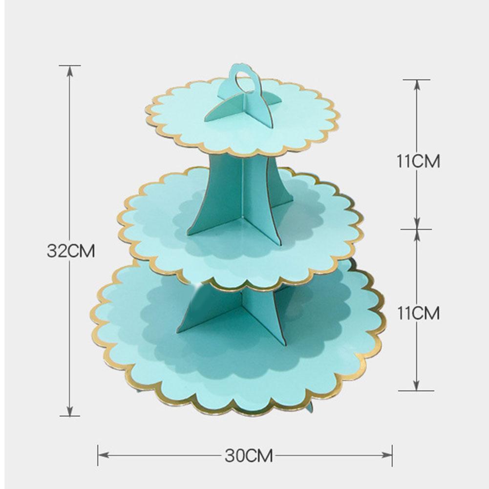 Support de gâteau en carton pour cupcake, objet décoratif à trois étages pour soutenir votre pâtisserie, parfait pour un mariage, anniversaire, une fête prénatale et une soirée