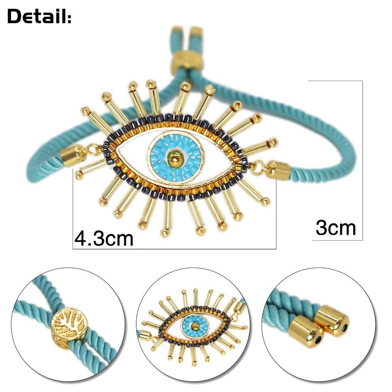 ZHONGVI Bracelet For Women MIYUKI Glass Beads Bracelets Mexican Jewellery Turkish Evil Eye Pulseras Handmade Woven