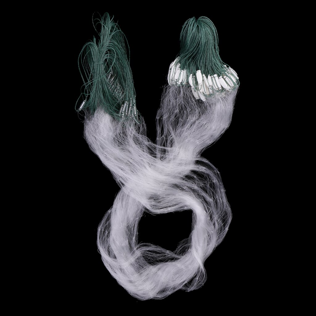 25m 1 Layers Fishing Gill Net Casting Seine Net with Float and Lead Sinkers 4x4cm Mesh Hole