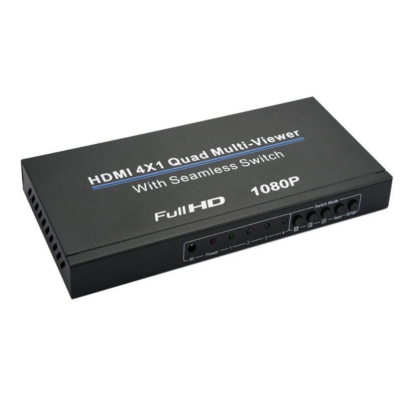 4X1 Multi-Viewe HDMI Quad Sn Real Time Multiviewer with HDMI Seamless Switcher Function Full 3D 1080P Switcher for PC(EU Plu