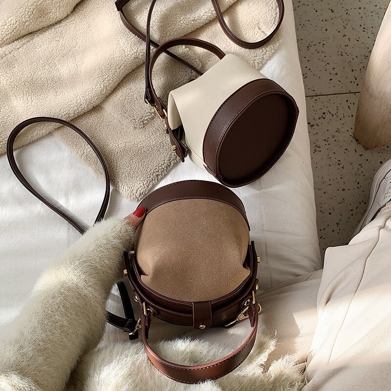 Gommage en cuir PU femmes sacs rétro sac à main hiver petites femmes épaule en cuir Mini sac pour les femmes