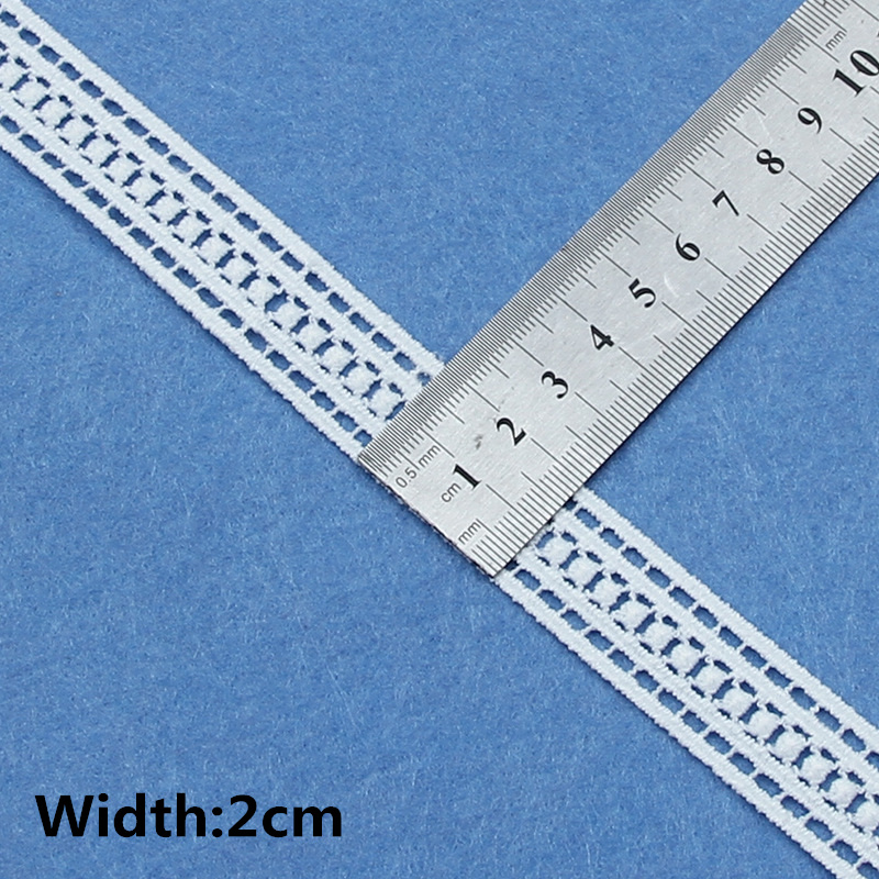 5 jardów białej bawełny haftowanej koronki wstążki tkaniny DIY szycia ręcznie robione materiały rzemieślnicze ubrania dekoracja domu: Black