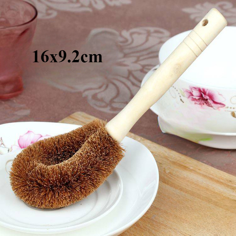 Brosse à vaisselle en bois de hêtre, manche long, outil de cuisine, ménage, livres menage nettoyage brosse vaisselle brosse de nettoyage pinceau patisserie brosse vaisselle cuisine eponge poignée brosse vaisselle bois: plum