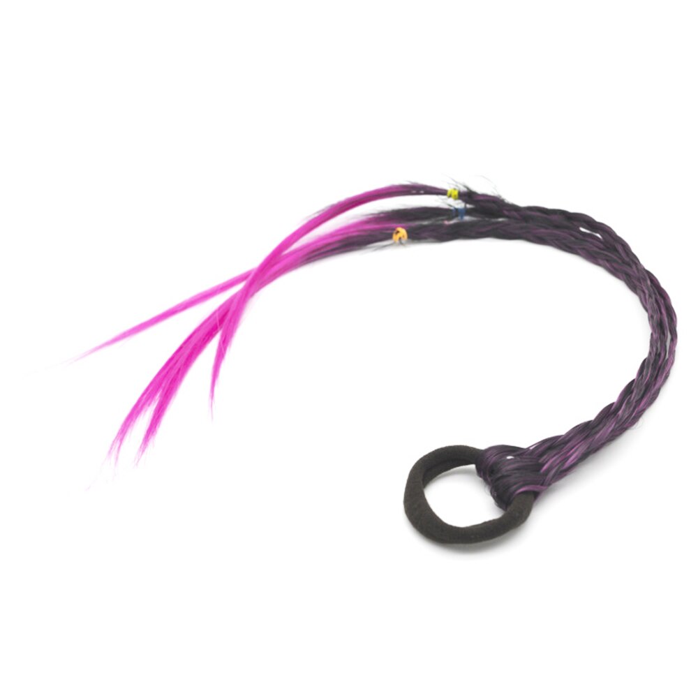 Girls Colorful Wigs Ponytail Hair Ornament Headbands Rubber Bands Beauty Hair Bands Headwear Kids Hair Accessories Head Band: 4