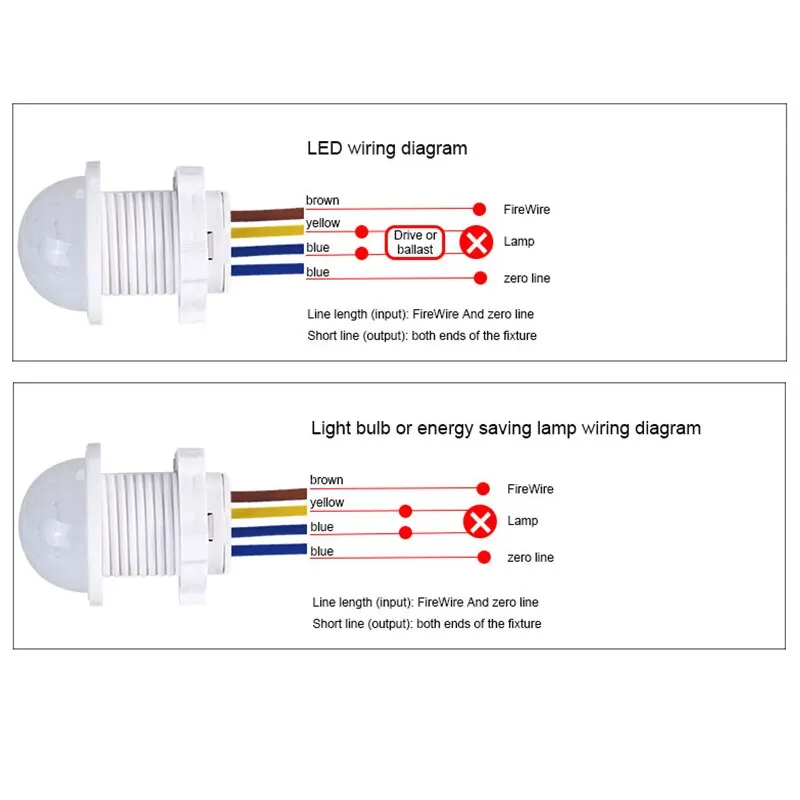 2 Stuks Smart Pir Sensor Detector Schakelaar 110V 220V Menselijk Lichaam Infrarood Bewegingssensor Indction Auto Aan Uit Licht Schakelaars
