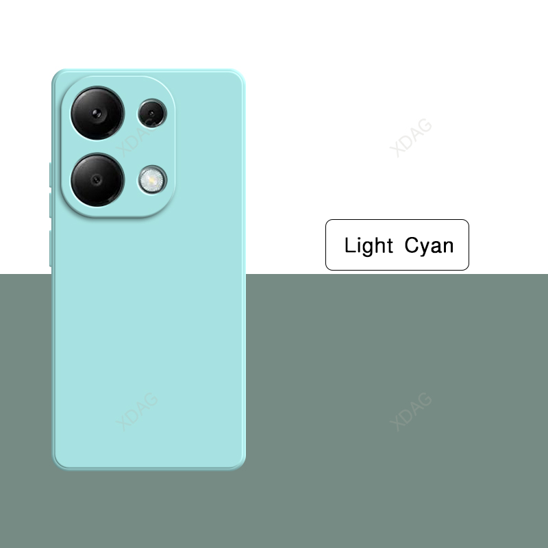 Capa de telefone de silicone líquido para xiaomi redmi note13 note 13 pro 13pro 4g 6.67 "alta qualidade macio original quadrado capa traseira escudo: Cáqui