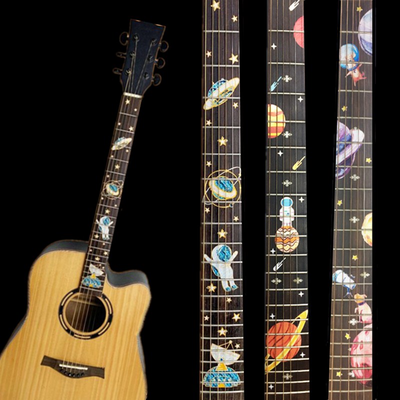 Guitar Fretboard Decals Inlay Sticker Guitar Neck Headstock Guitarra Bass Ukulele Thin Sticker Guitarra Accessories