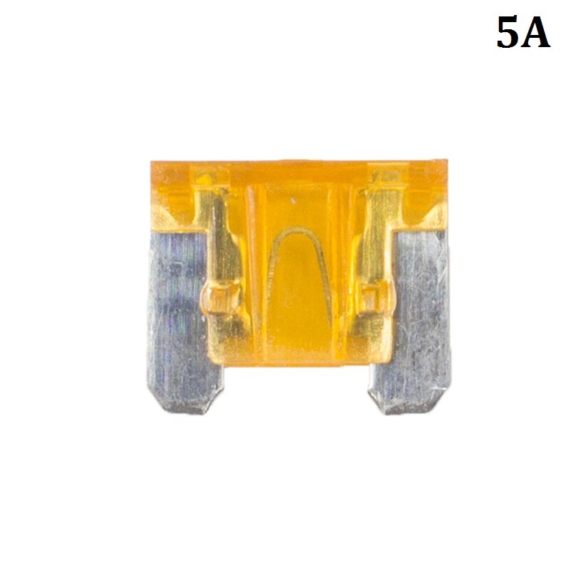 100pcs automotivo pc e liga de zinco de baixo perfil mini fusíveis 5a 7.5a 10a 15a 20a 25a 30a fusível de carro: 5A
