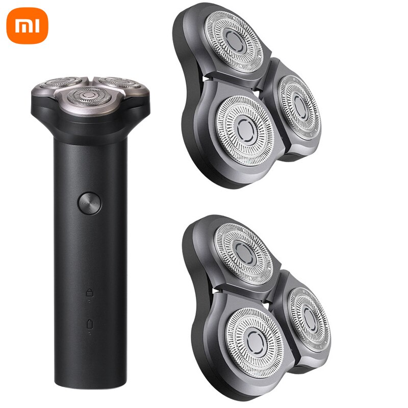 Xiaomi Mijia S300 3D Floating Smart Electric Shaver IPX7 Waterproof Razor Type-C Charging Dual Layer Blade Dry&amp;Wet Beard Shaving: add two head