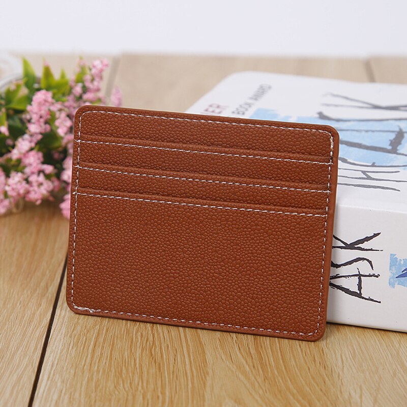 1pc Card Holder Slim Bank Credit Card ID Cards Coin Pouch Case Bag Wallet Organizer Women Men Thin Business Card Wallet: coffee