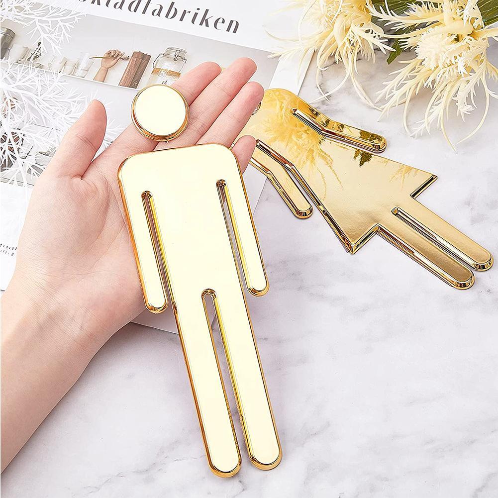 3D DIY Man &amp; Woman Toilet Sticker WC Door Sign Decals Toilet Signs Restroom Washroom Signage Plaque Wall Sticker Decor Removable