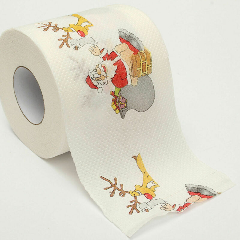 1 Roll Grappige Kerstman Kerst Toilet Roll Paper Tissue Woonkamer Decor