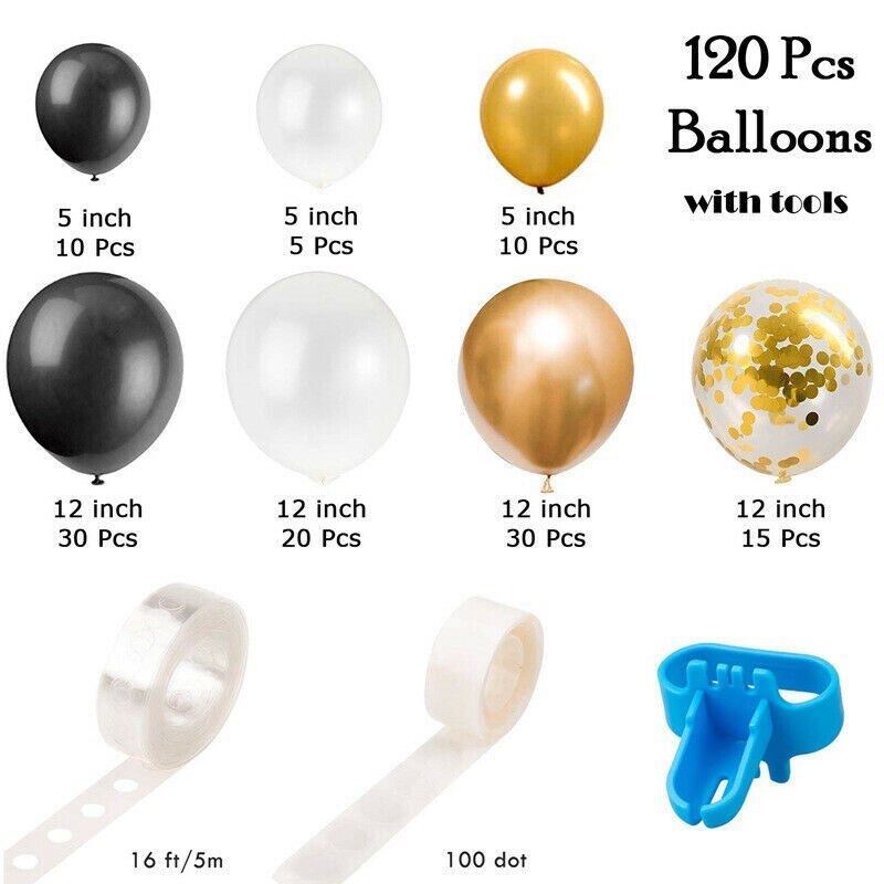 120Pcs Ballon Slinger Kit Boog Voor Bruiloft Verjaardagsfeestje Halloween Achtergrond