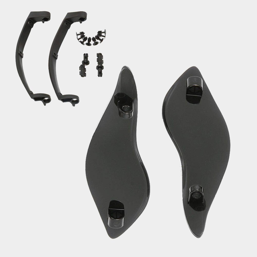 ABS Plastic Adjustable Batwing Fairing Windscreen Side Wings Air Deflectors Upper Fairing Windshield for for Harley Touring