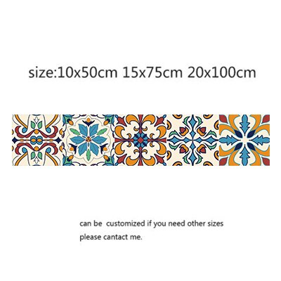 Marokko vægfliser klistermærker talje linje vægklistermærke køkken klæbende badeværelse toilet pvc tapet 10cm/15cm/20cm: 3 / 15 x 75cm