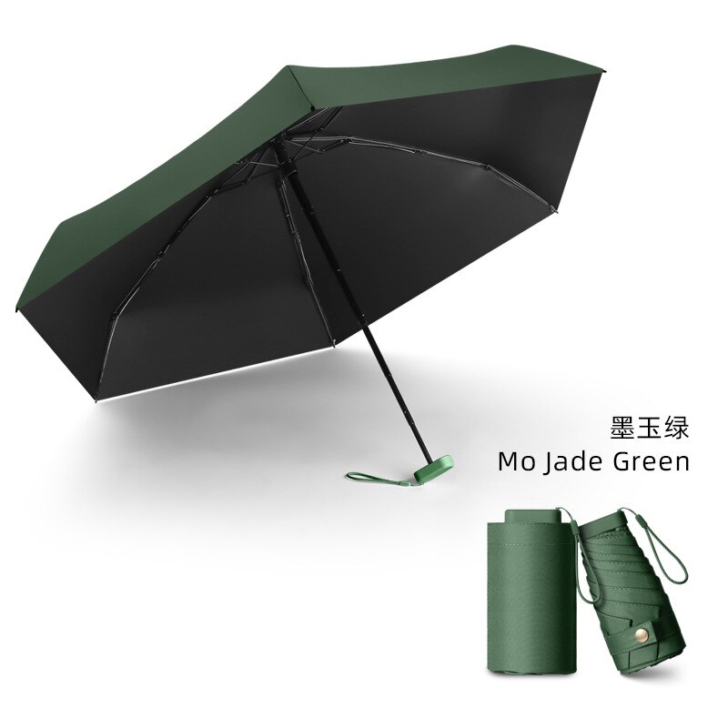 Mini parapluie de voyage Portable avec Protection UV, parasol de poche, à Six plis, coupe-vent, ultraléger: A
