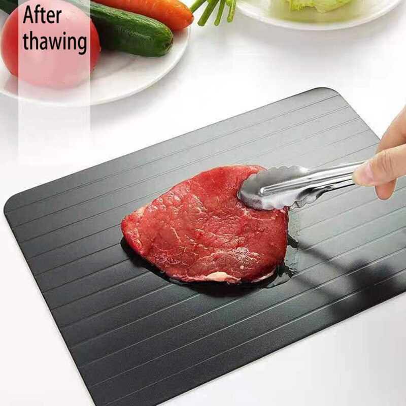 Aluminum Fast Defrosting Tray Thaw Food Meat Thawing Fruit Sea Fish Quick Defrosting Plate Board Tray Kitchen Gadget Tool