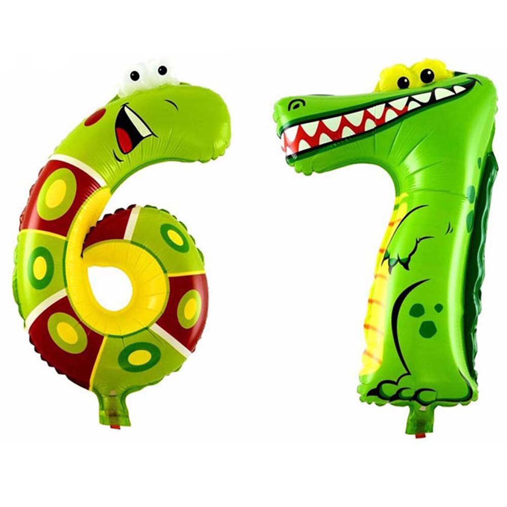 1Pcs 16 Inch Animal Number Foil Inflatable Balloon... – Grandado