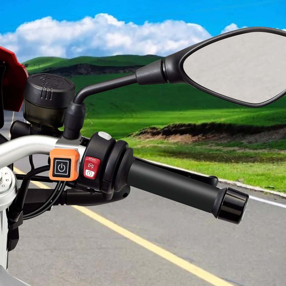Motorfiets Intelligente Temperatuurregeling Warmte Mof Achteruitkijkspiegel Bracket Drie-Speed Elektrische Hand Grip