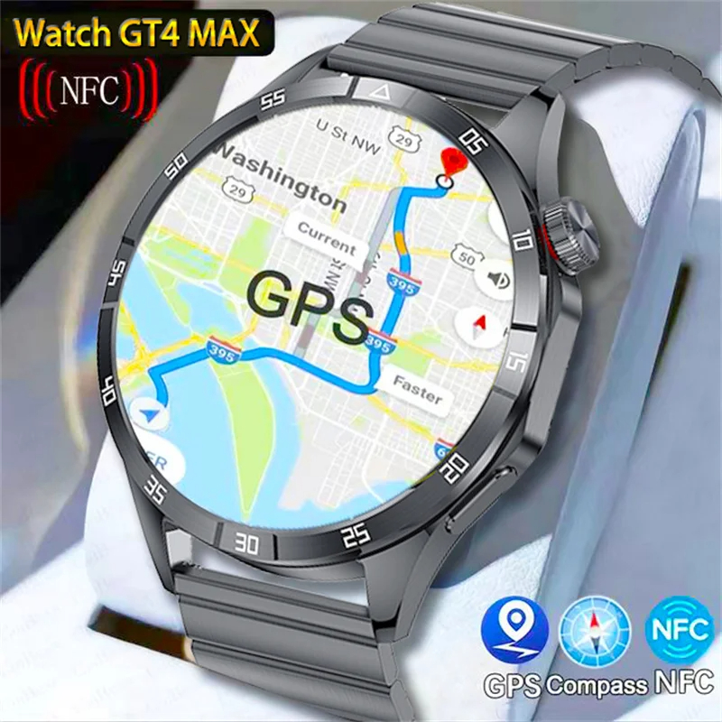 2025 Nuovo 4 pro accorto guarda da uomo Schermo AMOLED HD da 1,43 pollici GPS Chiamata Bluetooth Monitoraggio della saluto Funziona per androide IOS ragazza