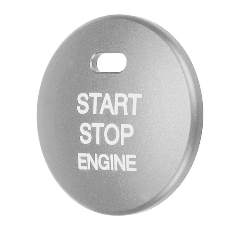 Interruptor de botón de arranque y parada de motor de coche, cubierta de repuesto, pegatina de tapa embellecedora para Mazda 3 Axela, CX-3, CX-4, herramientas de estilo: Sliver