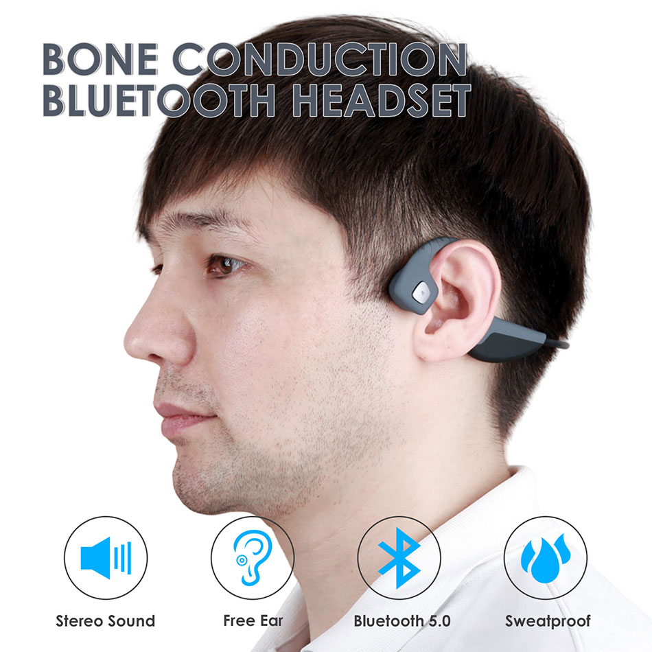 Nyeste knogle ledning bluetooth 5.0 headset  z10 trådløs øretelefon udendørs sports headset med mikrofon håndfri headset