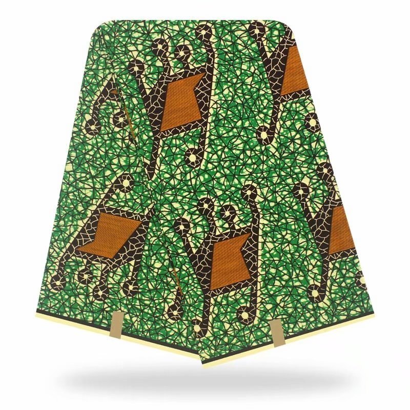 Arriva 100% Cotton African Wax Ghana Wax Fabric Angola Wax printing 6Yards/Piece For Clothes