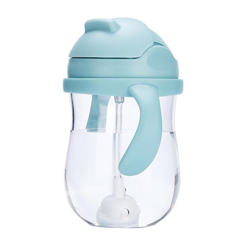 360 grader liggende baby lærer drikkeflaske med dobbelt håndtag flip låg lækagesikker magisk kop spædbørn vandflaske 300ml