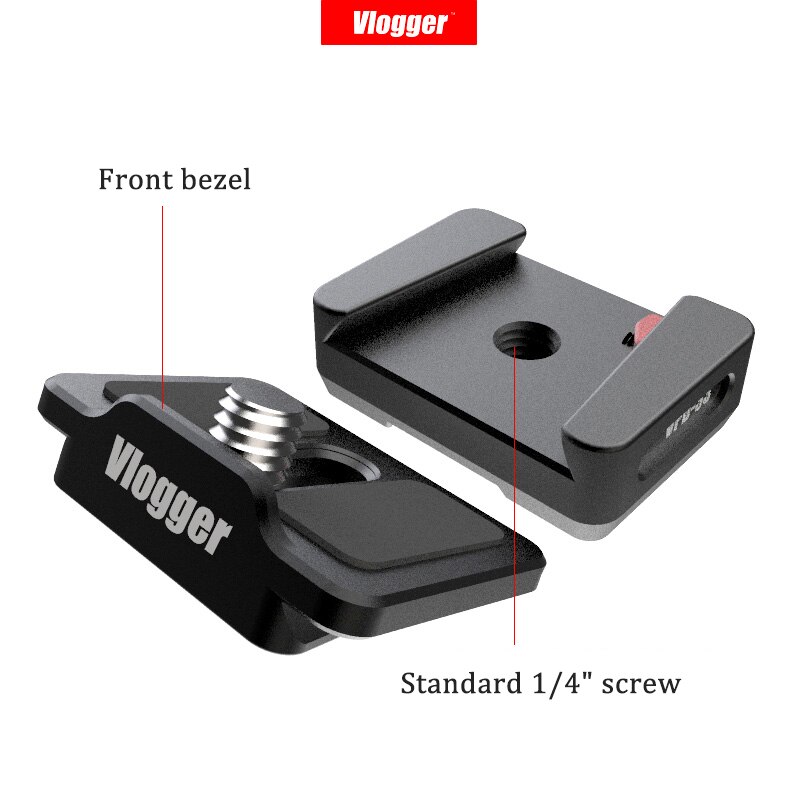 Vlogger Monitor Bracket Stand Quick Release Base Plate for Monitor Flash Light Stand Holder Tripod Mount Quick Release Clamp