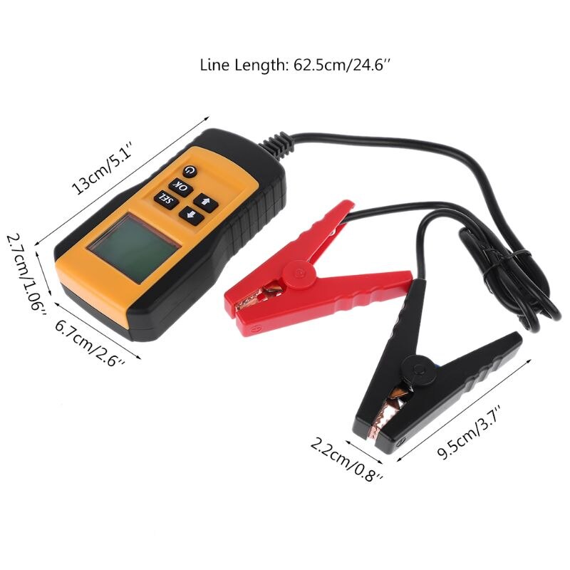 12V Automotive Vehicle Car Battery Resistance CCA Voltage Tester Digital Battery Analyzer Diagnostic Tool