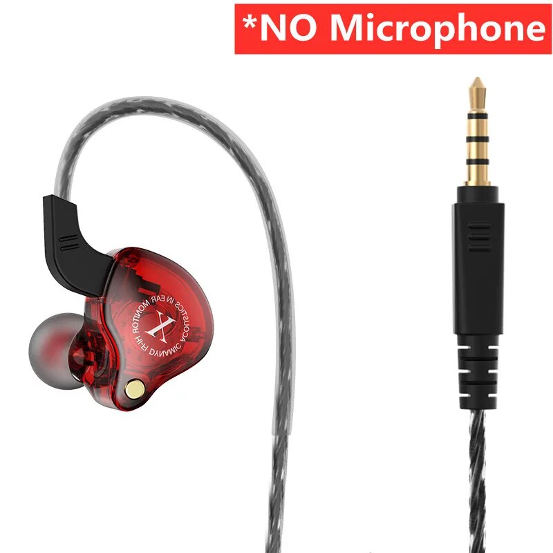 Oryginalne dynamiczne słuchawki przewodowe X2 HIFI ciężki bas słuchawki douszne słuchawki do gier Monitor sportowy zestaw słuchawkowy z redukcją szumów Mic: WHITE