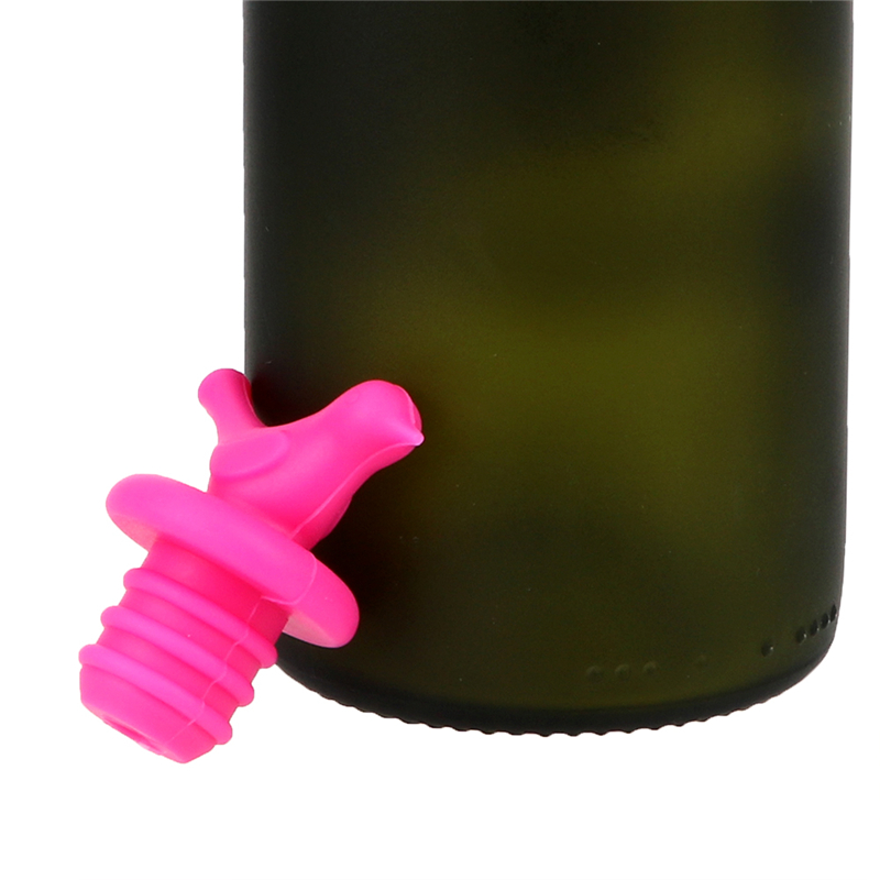 1Pc Tampas de Garrafa De Vinho Rolha de Vinho Rolha 4 cor Pássaros Bonitos Dos Desenhos Animados Capa De Silicone Fresco Família Bar Ferramentas Criativas de Preservação
