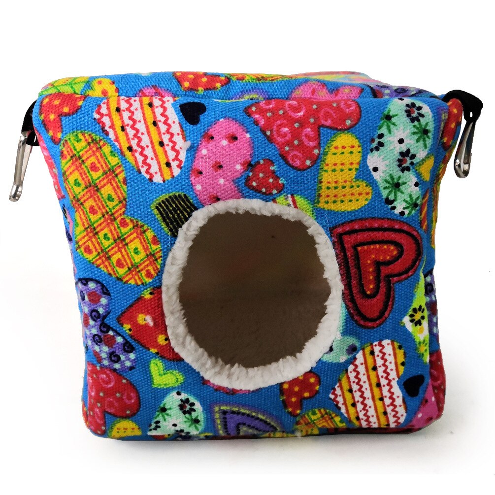 Cube Small Pet Cage Warm Winter Hamster Mini Animal Cage Hanging Bird Nest Bed House Hammock For Rodent/Guinea Pig/Rat/Hedgehog: Type 5 / 23x23x23cm