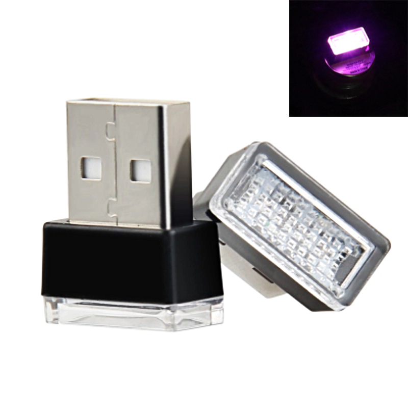 Mini Usb Licht Led Modeling Auto Omgevingslicht Neon Interieur Licht Auto Sieraden Ambient Noodverlichting Auto Accessoires 7 Kleuren: 8000k wit blauw