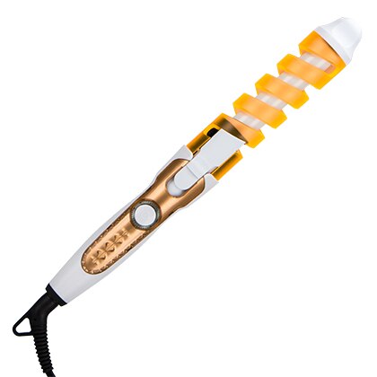rizador de cabello magia tenacillas en espiral calefacción rápida varita rizadora pelo eléctrico Styler Pro Estilo herramienta: Orange