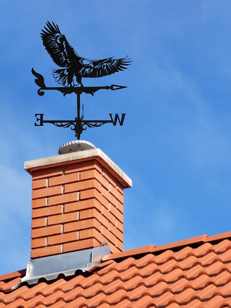 Metal Eagle Weathervane Weather Vanes Roofs Retro Garden Stake Weather Vane Measuring Tools Outdoor Roof Decoration Architecture