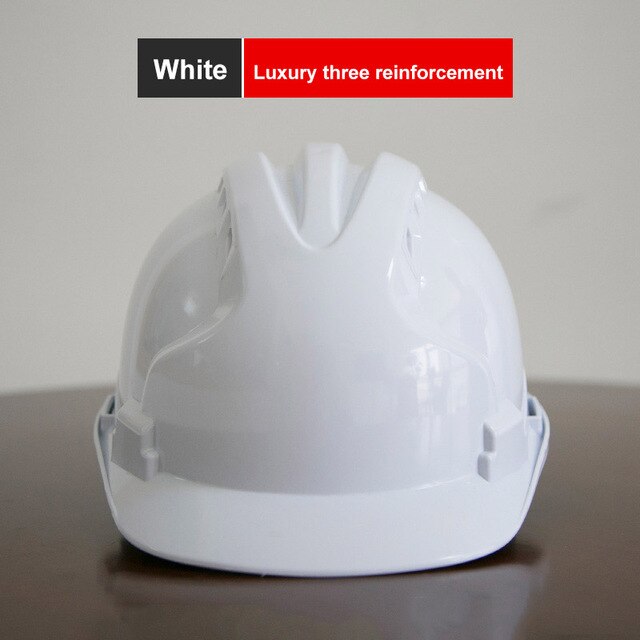 ABS Construction Safety Helmets Electrical Engineering Hard Hat Labor Protective Helmet Men Women Work Cap: White