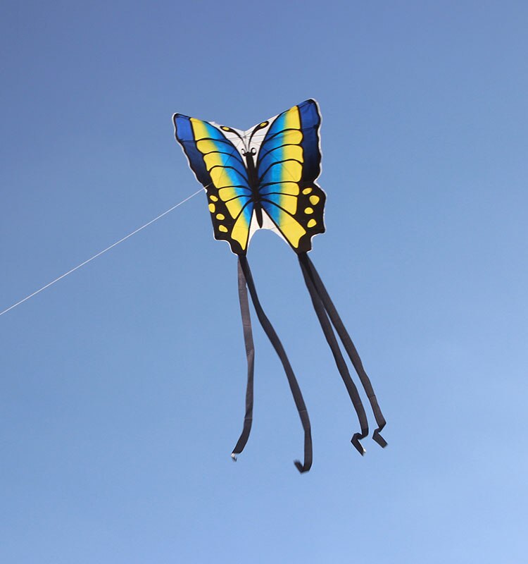 pink blue lovely butterfly kite for kids children audlts with long tails outdoor animal single line cartoon kites