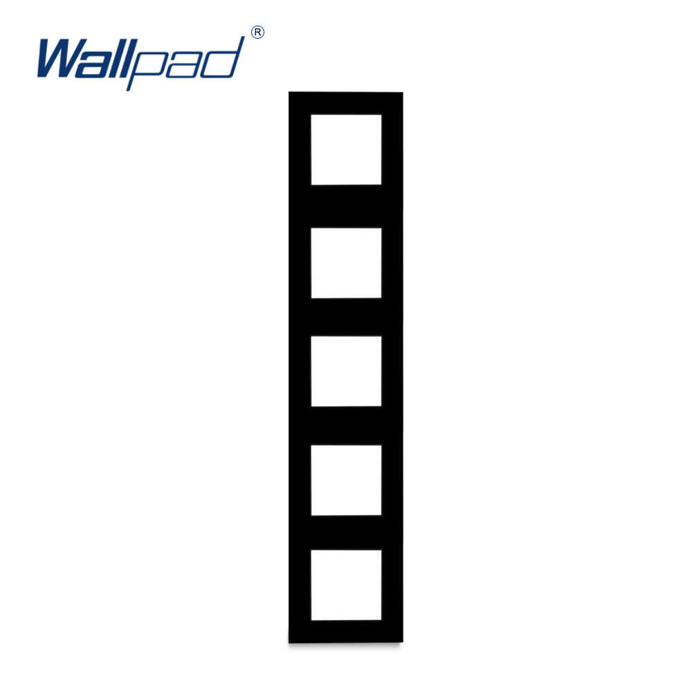 Wallpad Luxury Tempered Glass Panel Frame White Hotel Panel Vertical Frame 1 2 3 4 5 Frames Panel Only: 5 Black