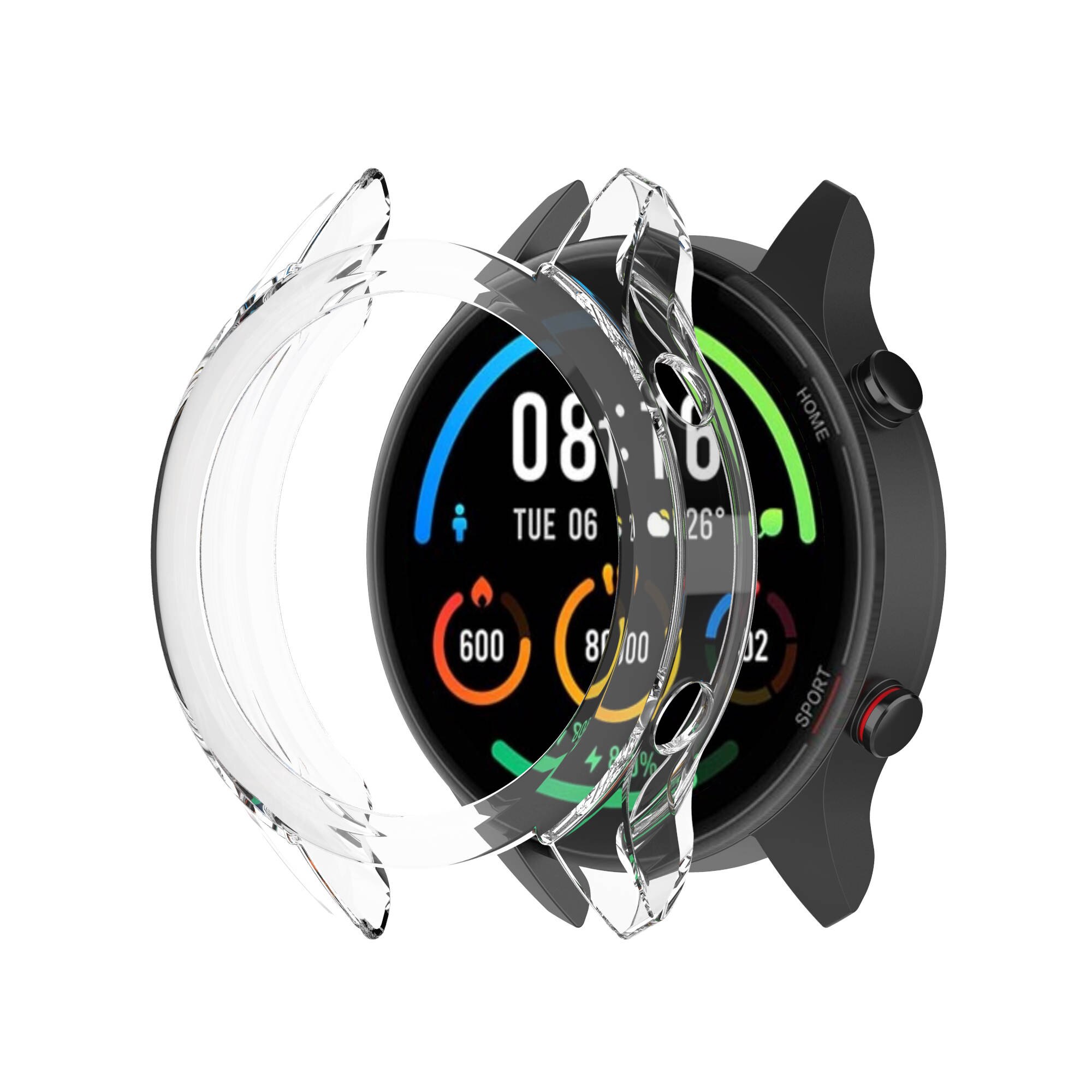 Behau Beschermhoes Cover Voor Xiaomi Mi Horloge Kleur Sport Smart Horloge Vervanging Tpu Bescherming Gevallen Polsbandje Accessoires