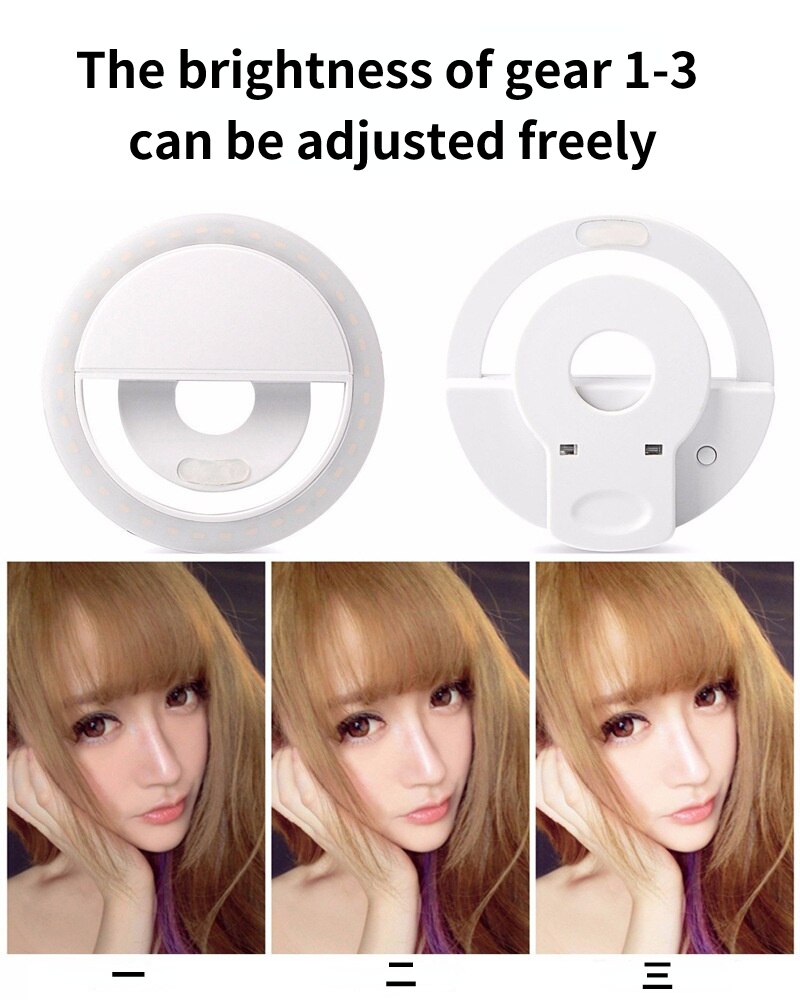 Ricarica USB LED Selfie Light Phone Fill Light Led Camera Clip-on Phone Selfie ring light video light miglioramento della lampada Selfie