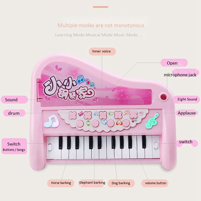 Jongens En Meisjes Baby Puzzel Beginner Piano Kinderen Elektronische Piano Baby Vroege Educatief Muziek Speelgoed
