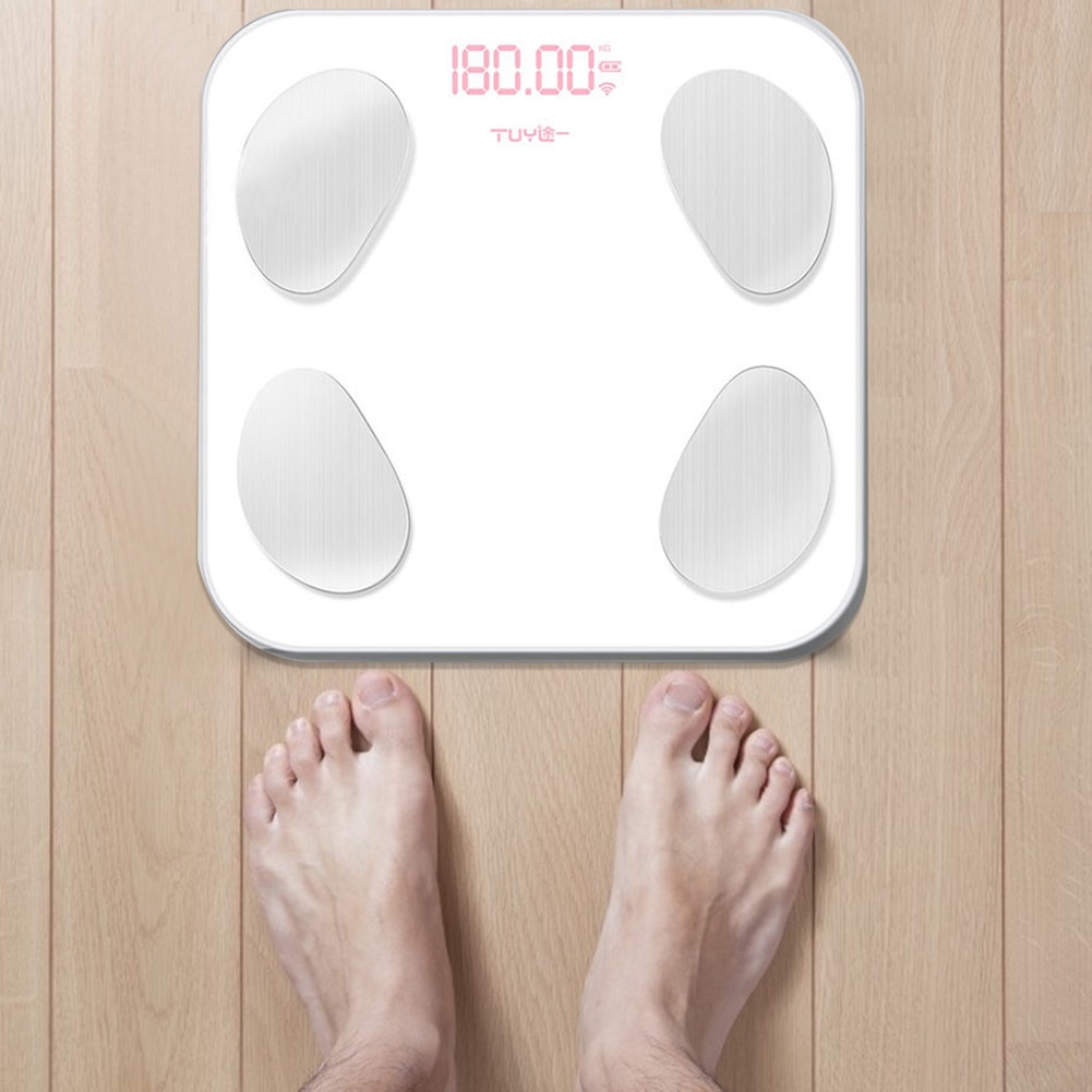 Smart USB Charging Bluetooth Scale Body Fat Water Scale Muscle Mass BMI Weighing for Kitchen Measuring Accessories