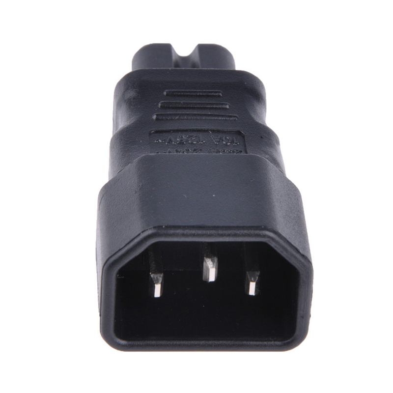 IEC 320 C14 Male to C7 Female Power Adapter Extension Travel Converter