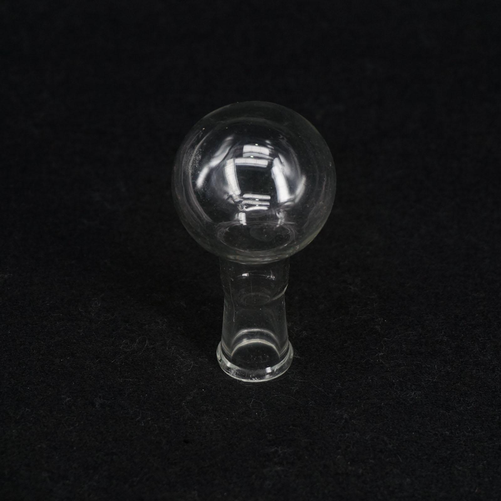 Frasco de vidrio de borosilicato, frasco de vidrio con junta de 14/23, fondo redondo, laboratorio de cuello corto único, 25ml