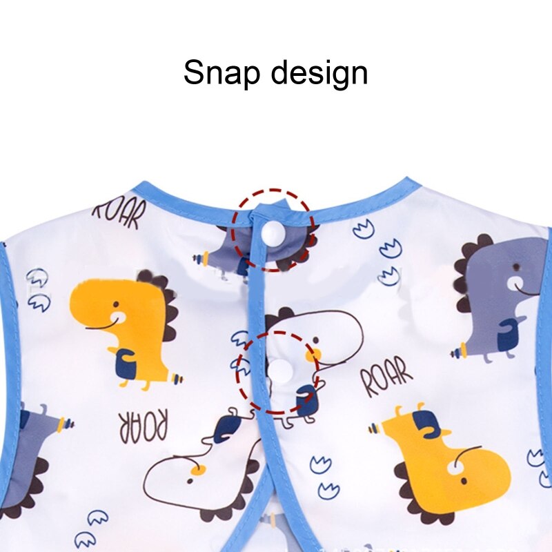 Waterdichte Baby Cartoon Gedrukt Bib Kinderen Mouwloze Schilderen Schort Zuigelingenvoeding Kiel Burp Doek Speeksel Handdoek