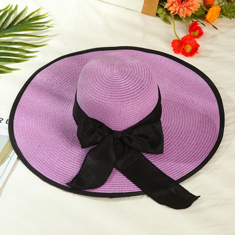 Womens Brede Rand Strooien Hoed Floppy Opvouwbare Roll Up Cap Strand Zonnehoed Upf 50 + Met Nek Flap: Bruin