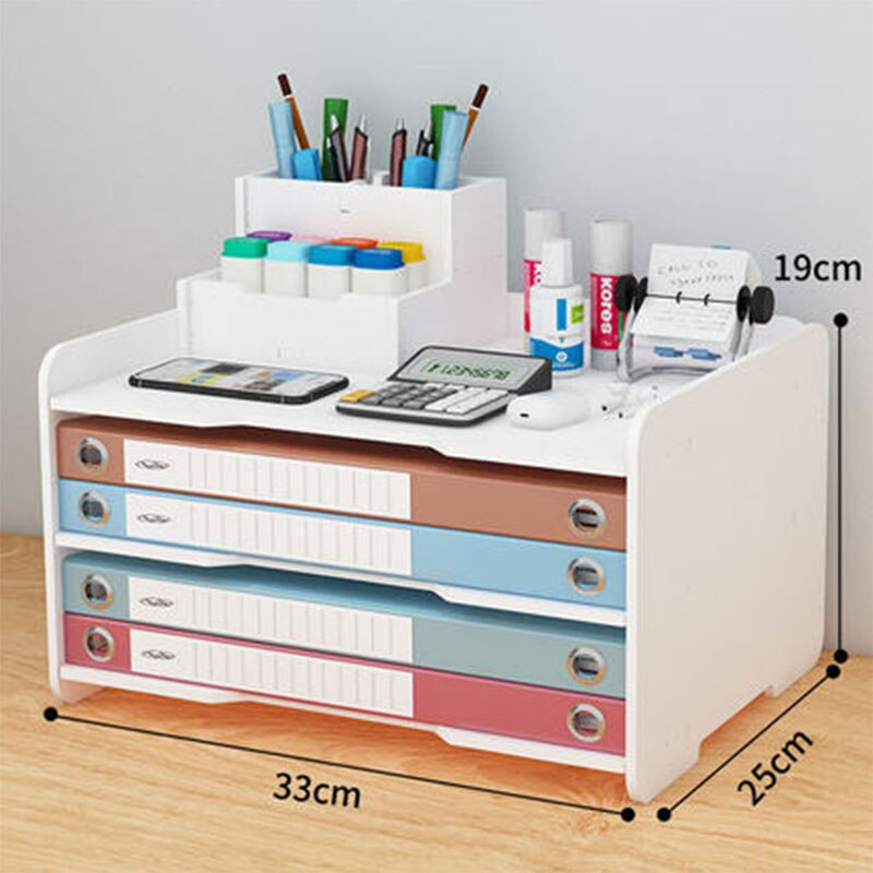 Bureau Plank Op De Tafel Multi Level Map Opbergkast Eenvoudige Stijl Originaliteit Multifunctionele Kleinschalige Briefpapier doos