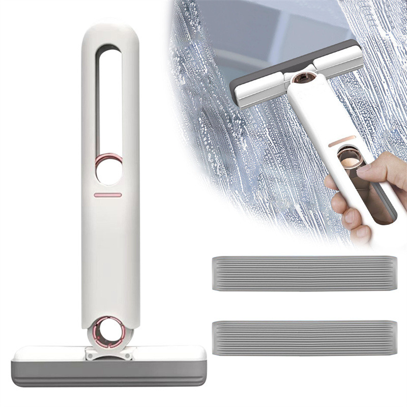 Mini fregona exprimible para limpieza de suelo, fregona multiusos para lavado de ventanas de vidrio de coche, escobas de limpieza de suelo de baño, herramientas de limpieza del hogar